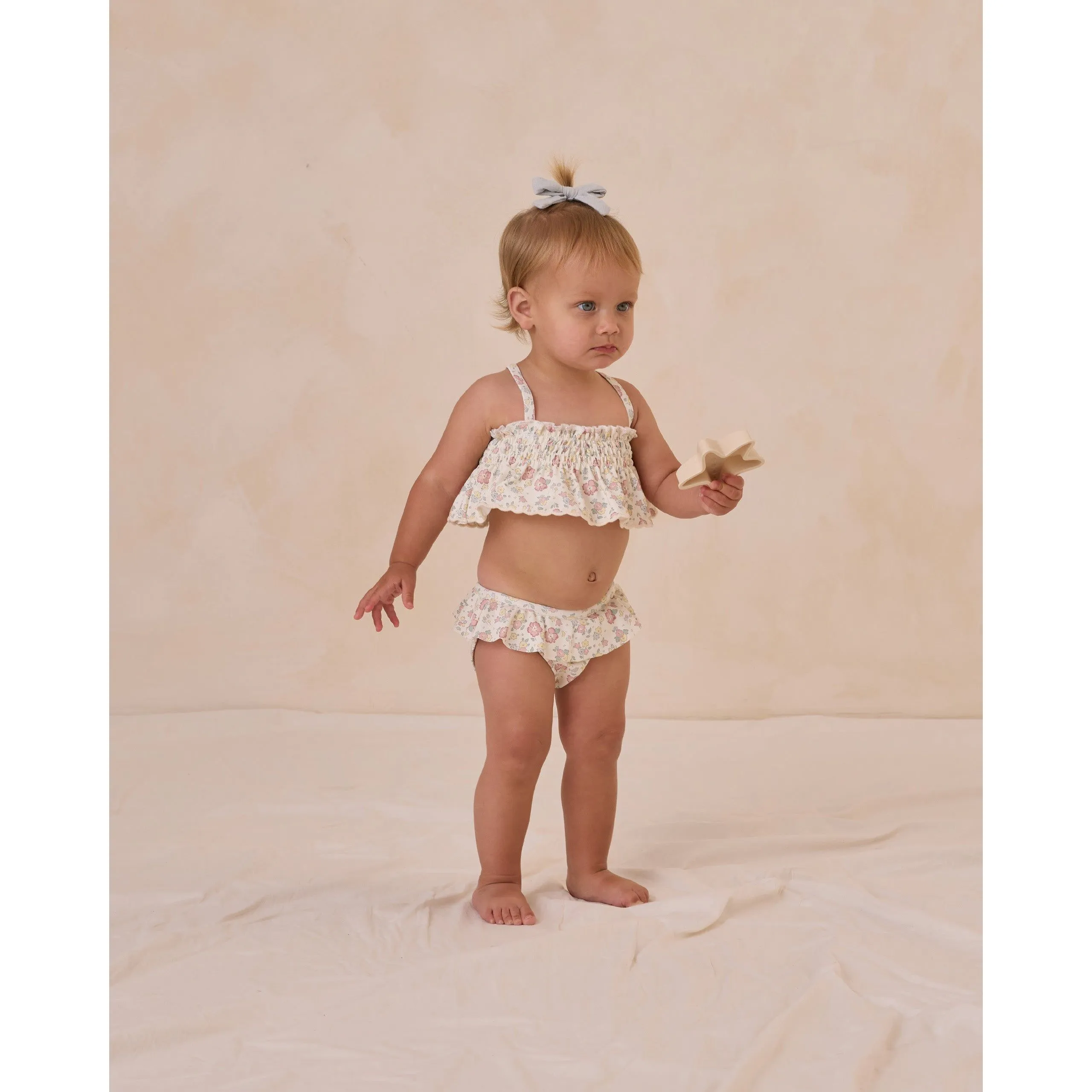 smocked ruffle bikini || bloom