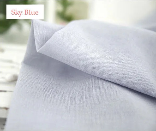 Solid Cotton Gauze - Dark Beige, Sky Blue or Purple - By the Yard 58715 / 65054