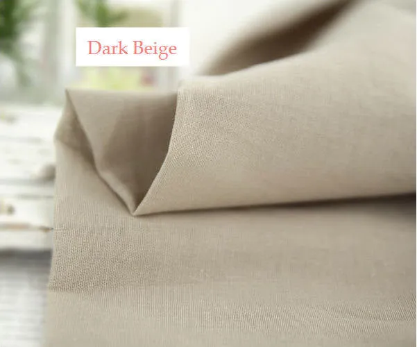 Solid Cotton Gauze - Dark Beige, Sky Blue or Purple - By the Yard 58715 / 65054