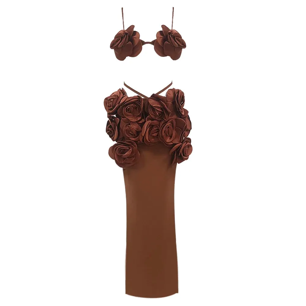 Strap Florals Bandage Tops 2 P