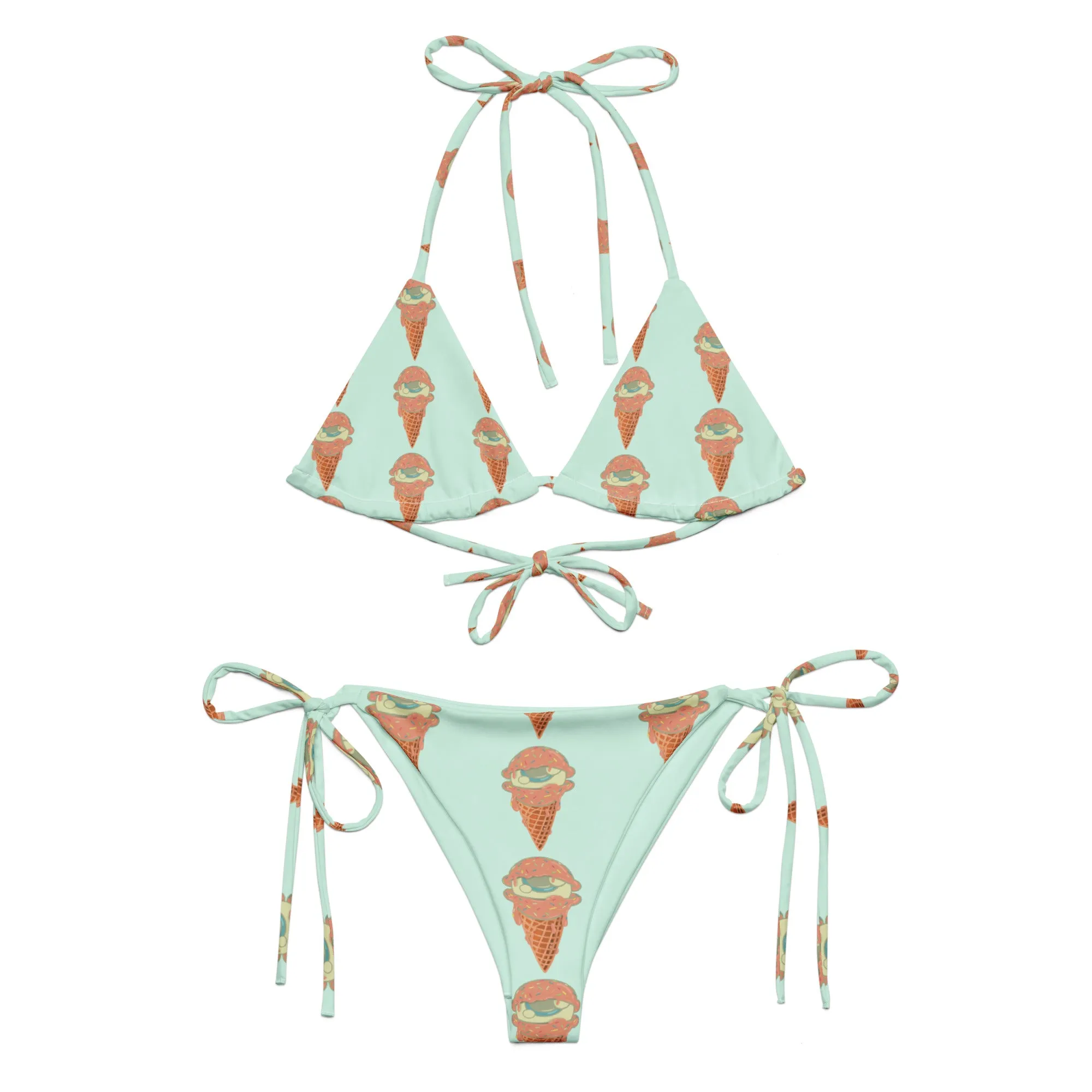 Strawberry Boii Soft Serve string bikini