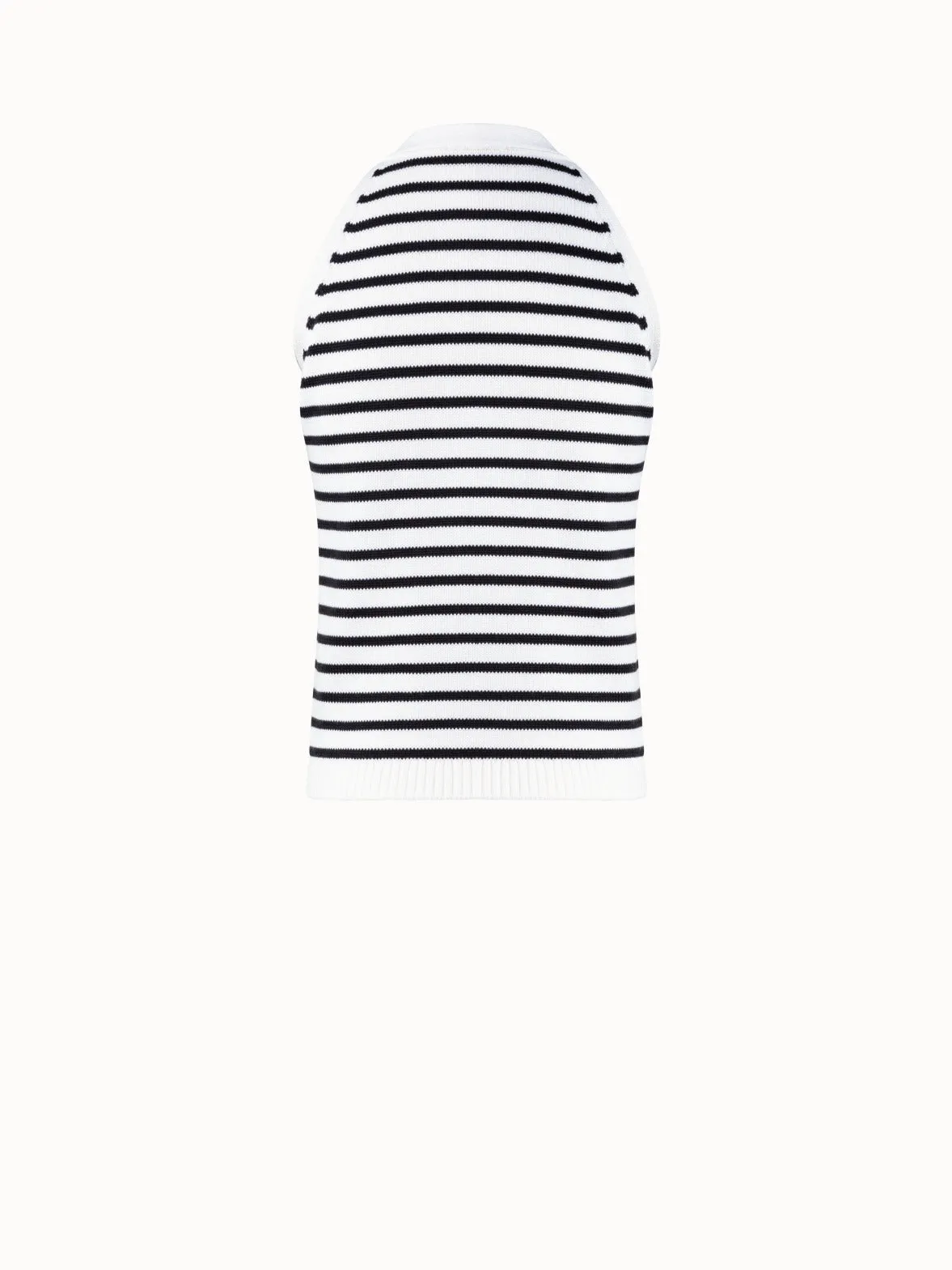 Striped Knit Halter Top in Cotton