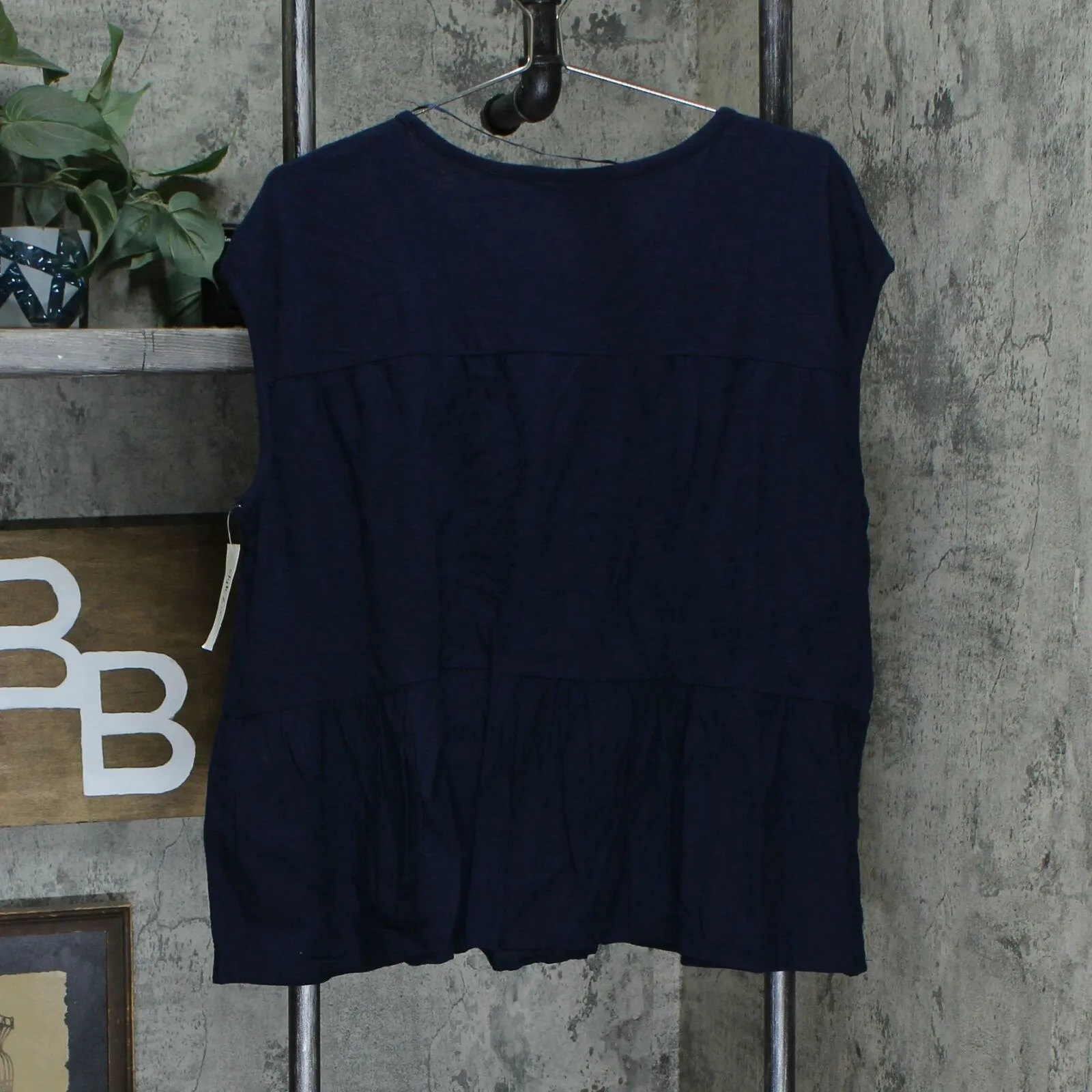Style & Co. Women's Cotton Mixed Media Tiered Tank Top