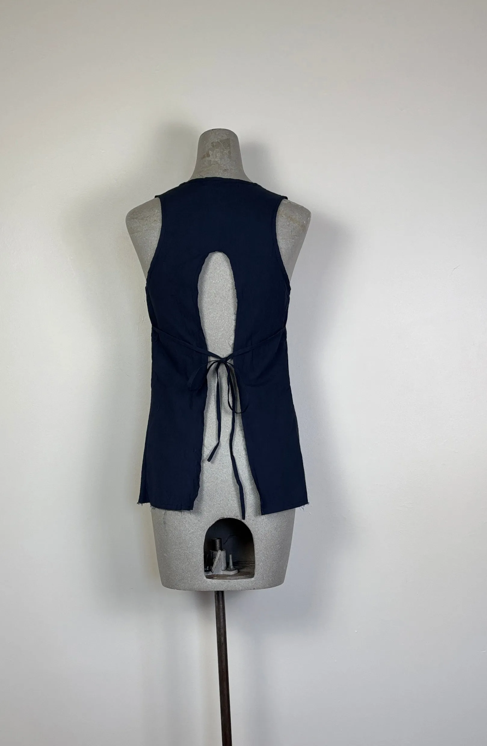 Sula  ~  Apron Blouse - Ebony