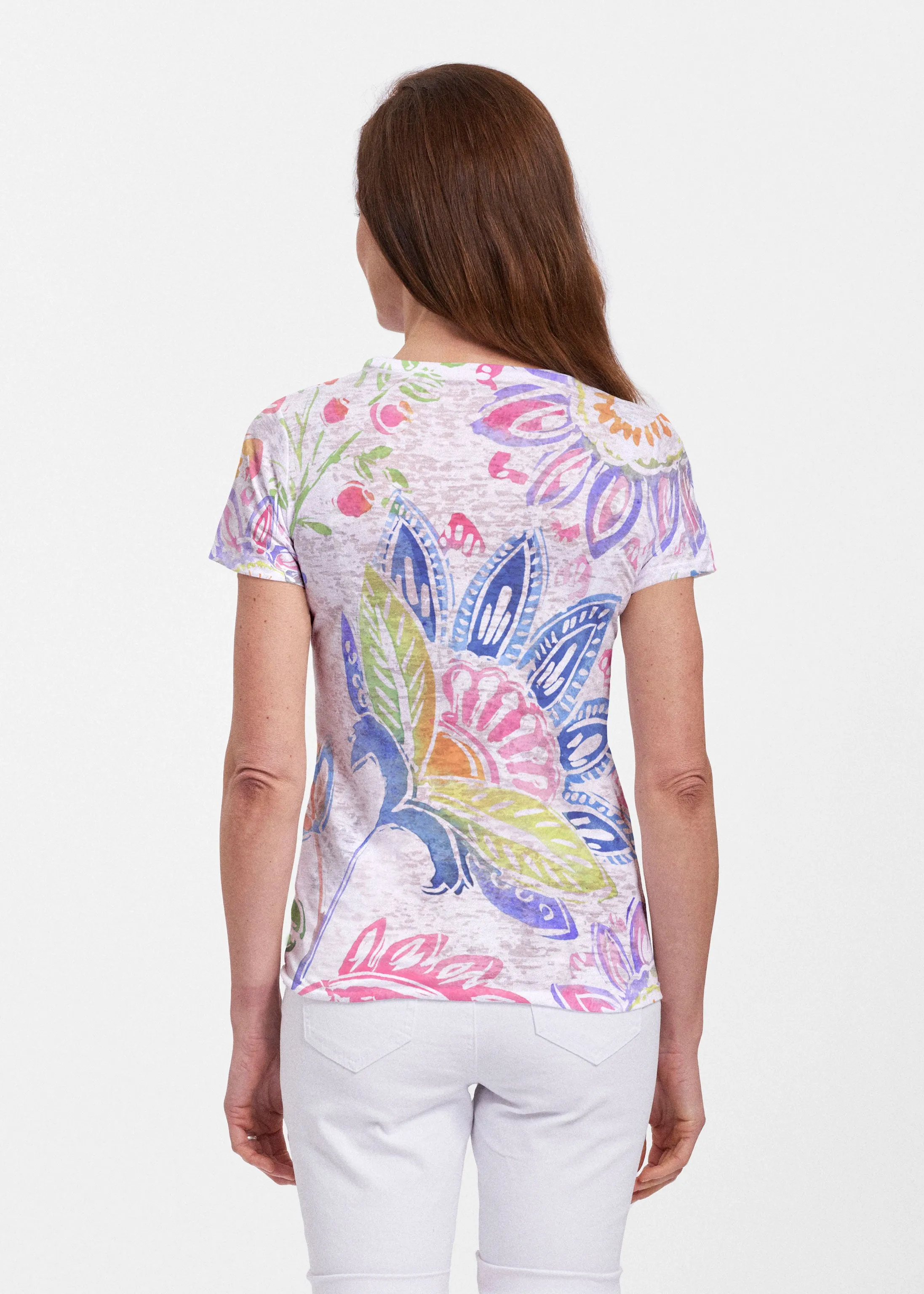Summertime (13421) ~ Sheer Short Sleeve Crew Shirt