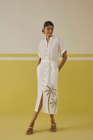 Sunshine Palm Organic Cotton Maxi Dress