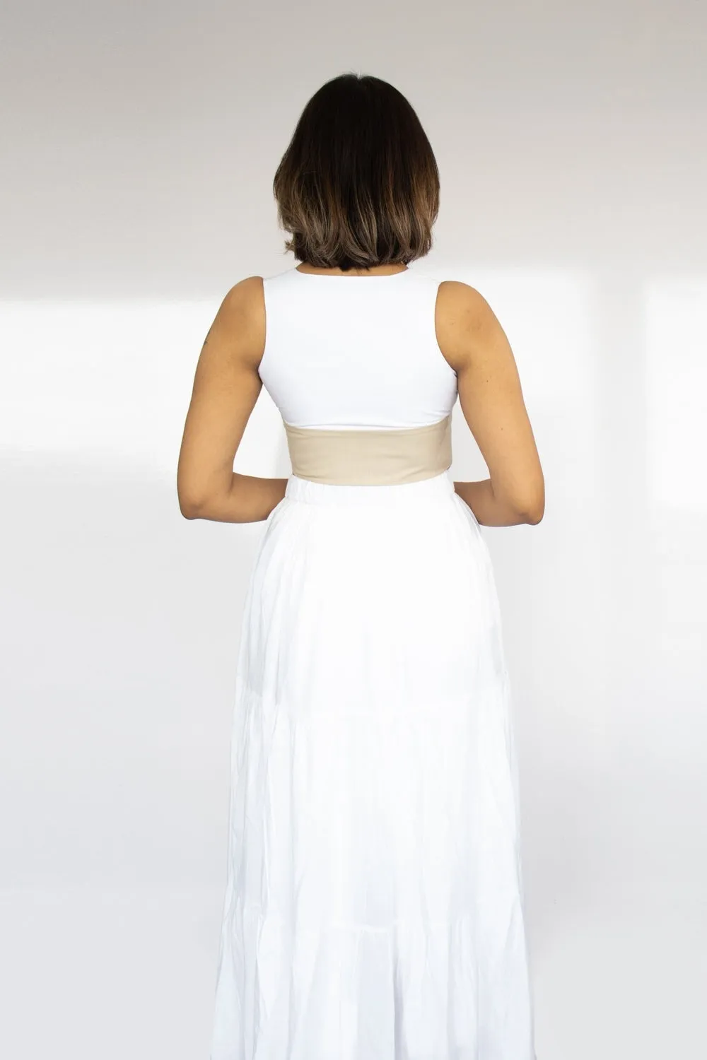 Svoboda White and Beige Top