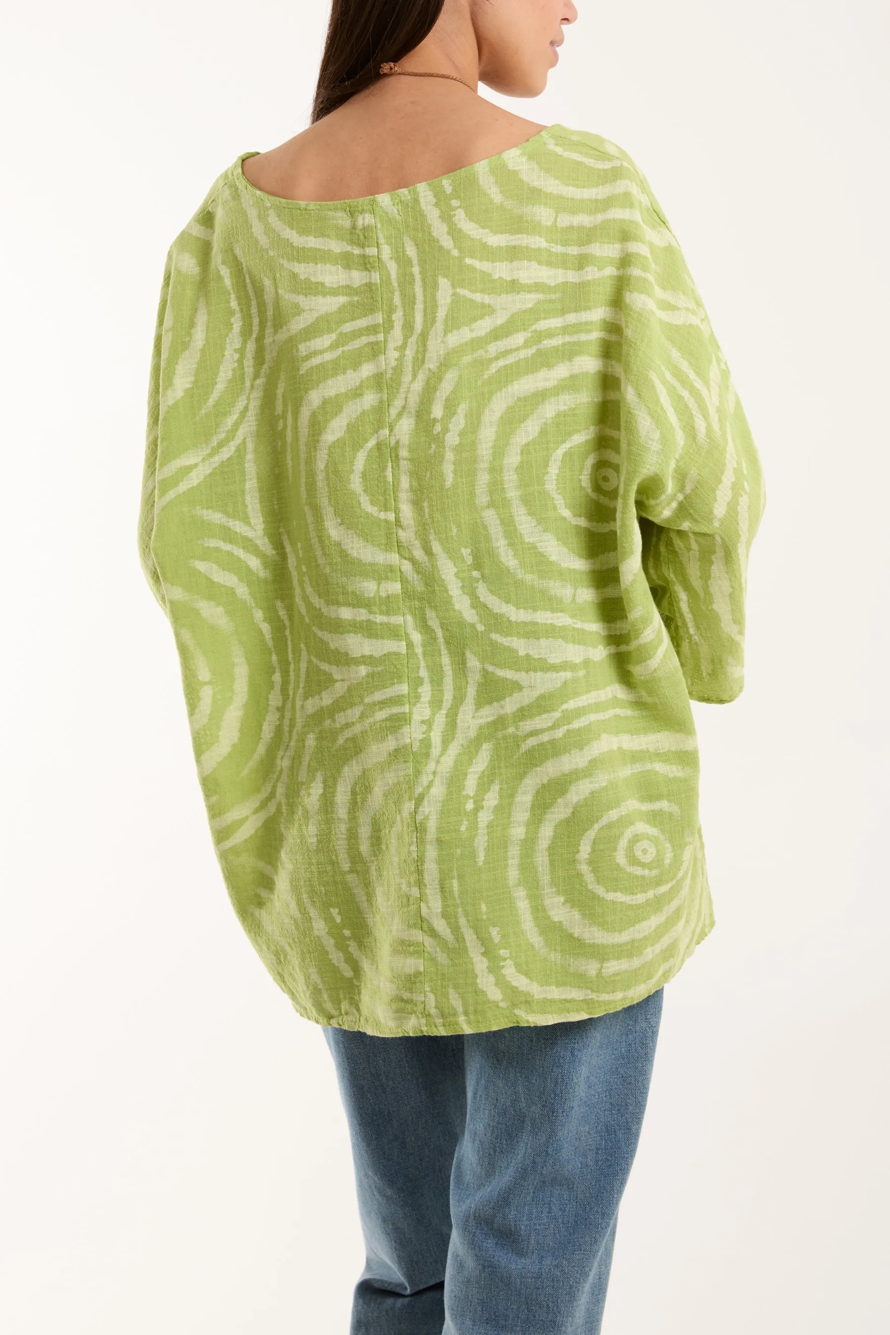 Swirl Necklace 3/4 Sleeve Blouse