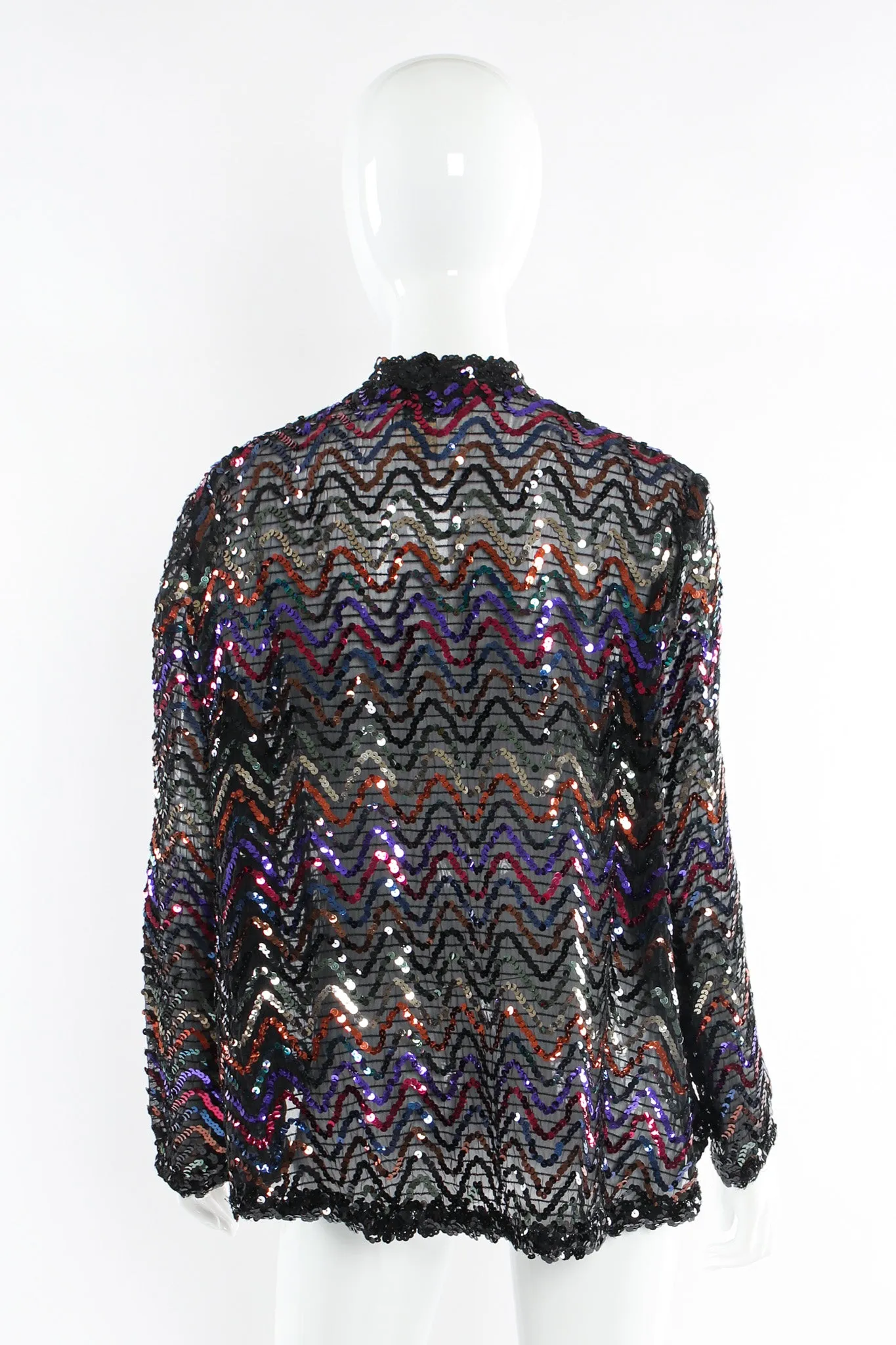 Swirl Sequin Sheer Jacket
