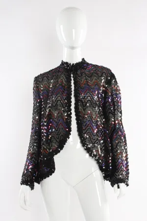 Swirl Sequin Sheer Jacket