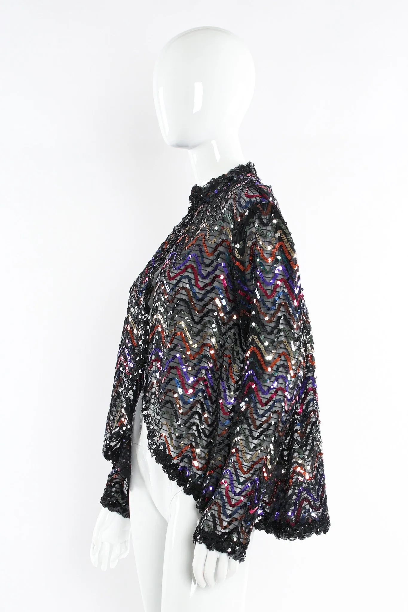 Swirl Sequin Sheer Jacket