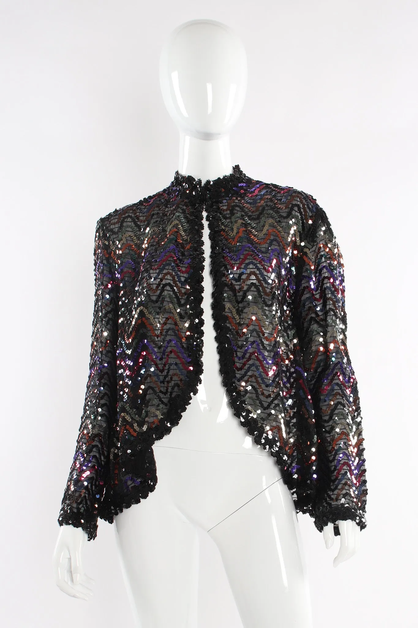 Swirl Sequin Sheer Jacket