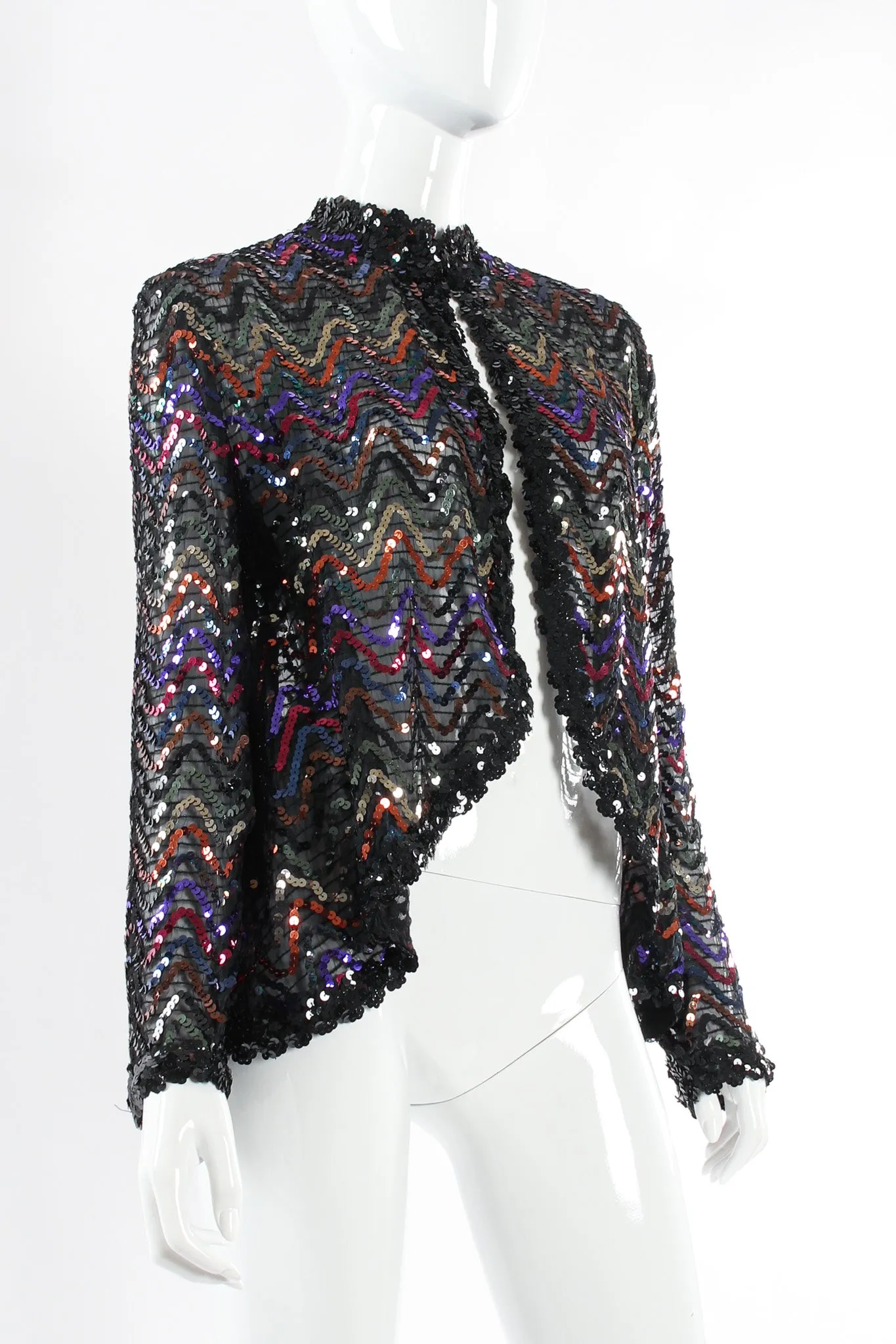 Swirl Sequin Sheer Jacket