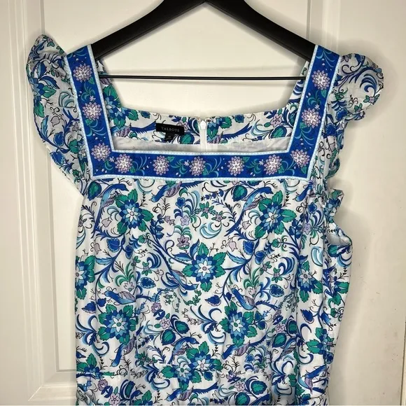 Talbots Voile Cotton Floral Maxi Dress