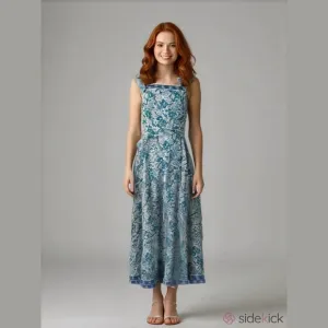 Talbots Voile Cotton Floral Maxi Dress