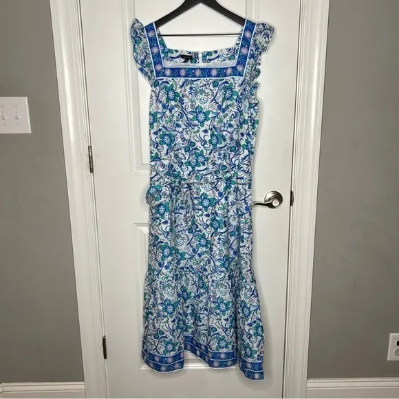 Talbots Voile Cotton Floral Maxi Dress