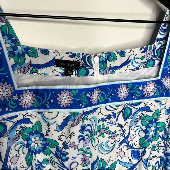 Talbots Voile Cotton Floral Maxi Dress