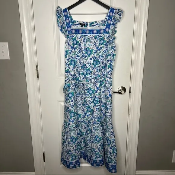 Talbots Voile Cotton Floral Maxi Dress