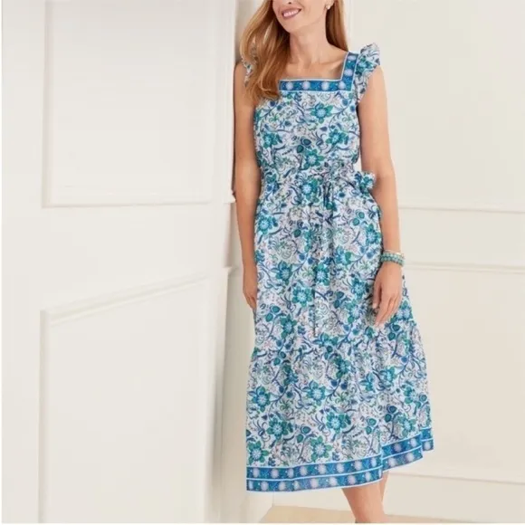 Talbots Voile Cotton Floral Maxi Dress