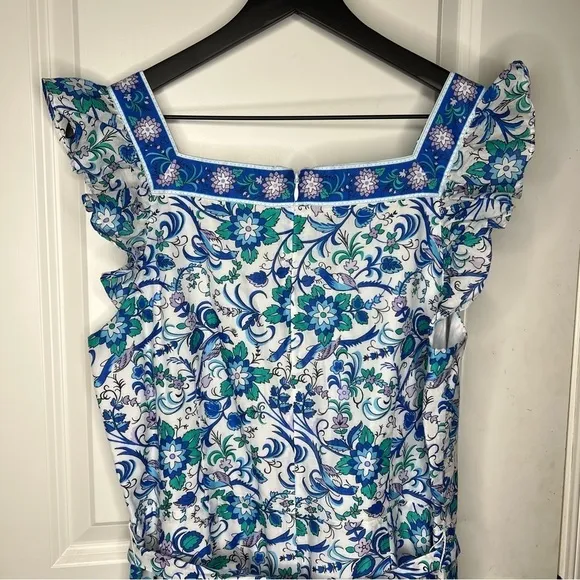 Talbots Voile Cotton Floral Maxi Dress