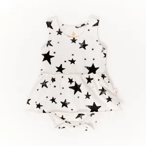 Tank Body with Skirt // black stars