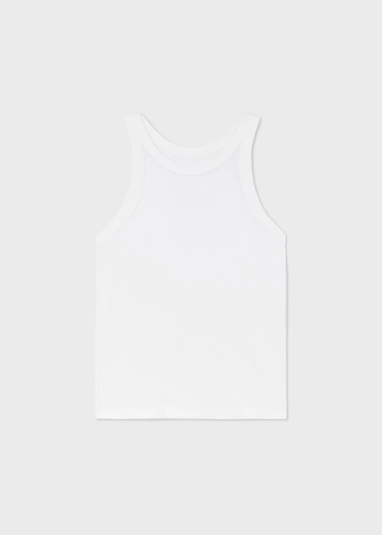Tank Top in Smooth Cotton Jersey - White