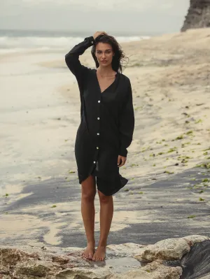 Terra Shirt Dress Black