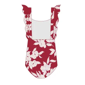 Thelma Ruffle Swimsuit - Gardenia Pepper