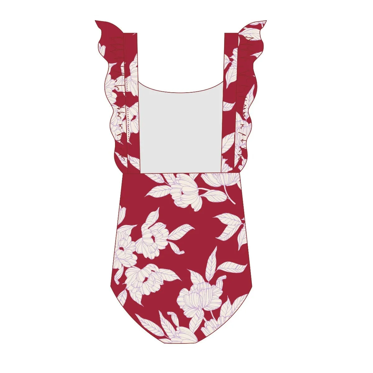 Thelma Ruffle Swimsuit - Gardenia Pepper