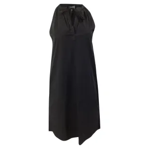 Theory Nallane Light Poplin Dress in Black Cotton