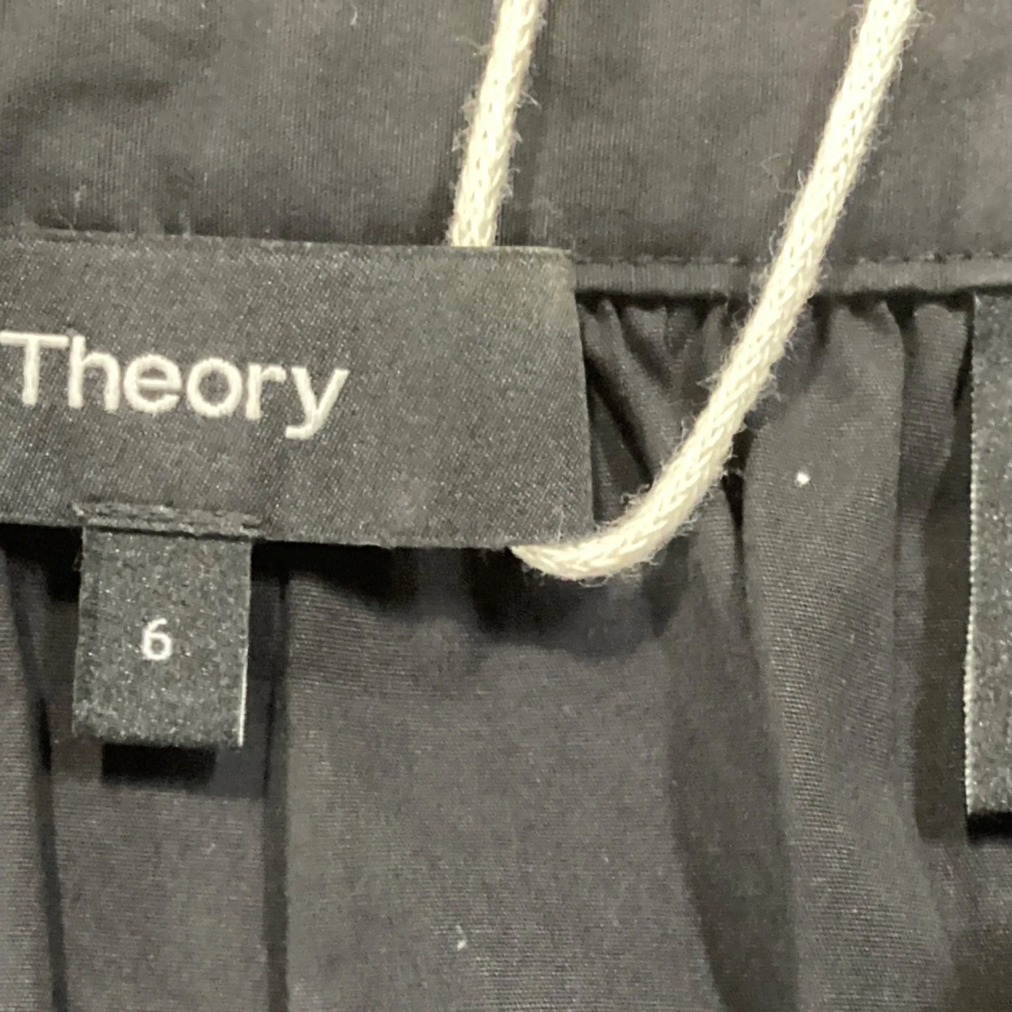 Theory Nallane Light Poplin Dress in Black Cotton