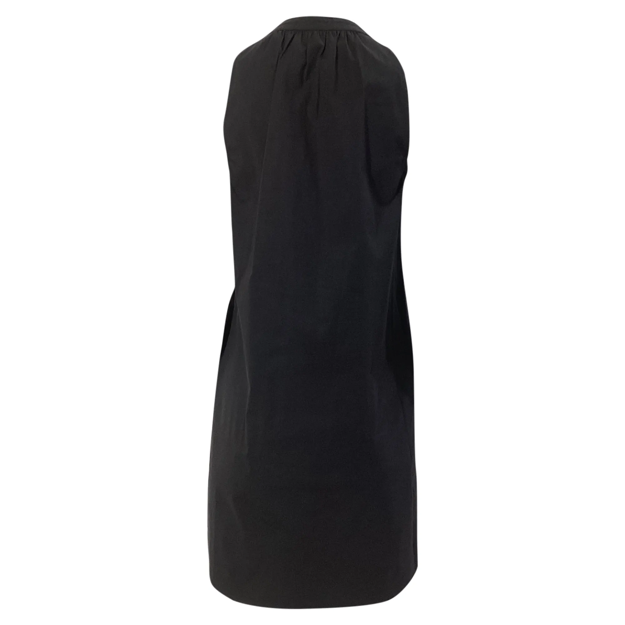 Theory Nallane Light Poplin Dress in Black Cotton