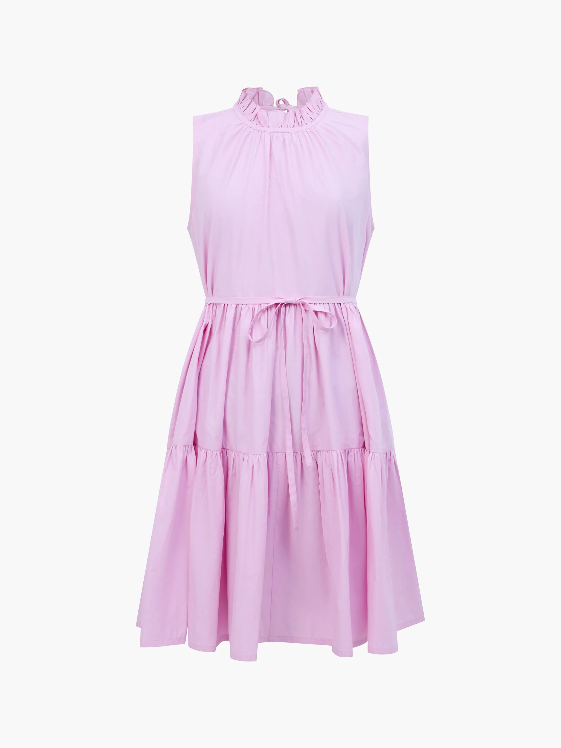 Tiered Poplin Mini Dress