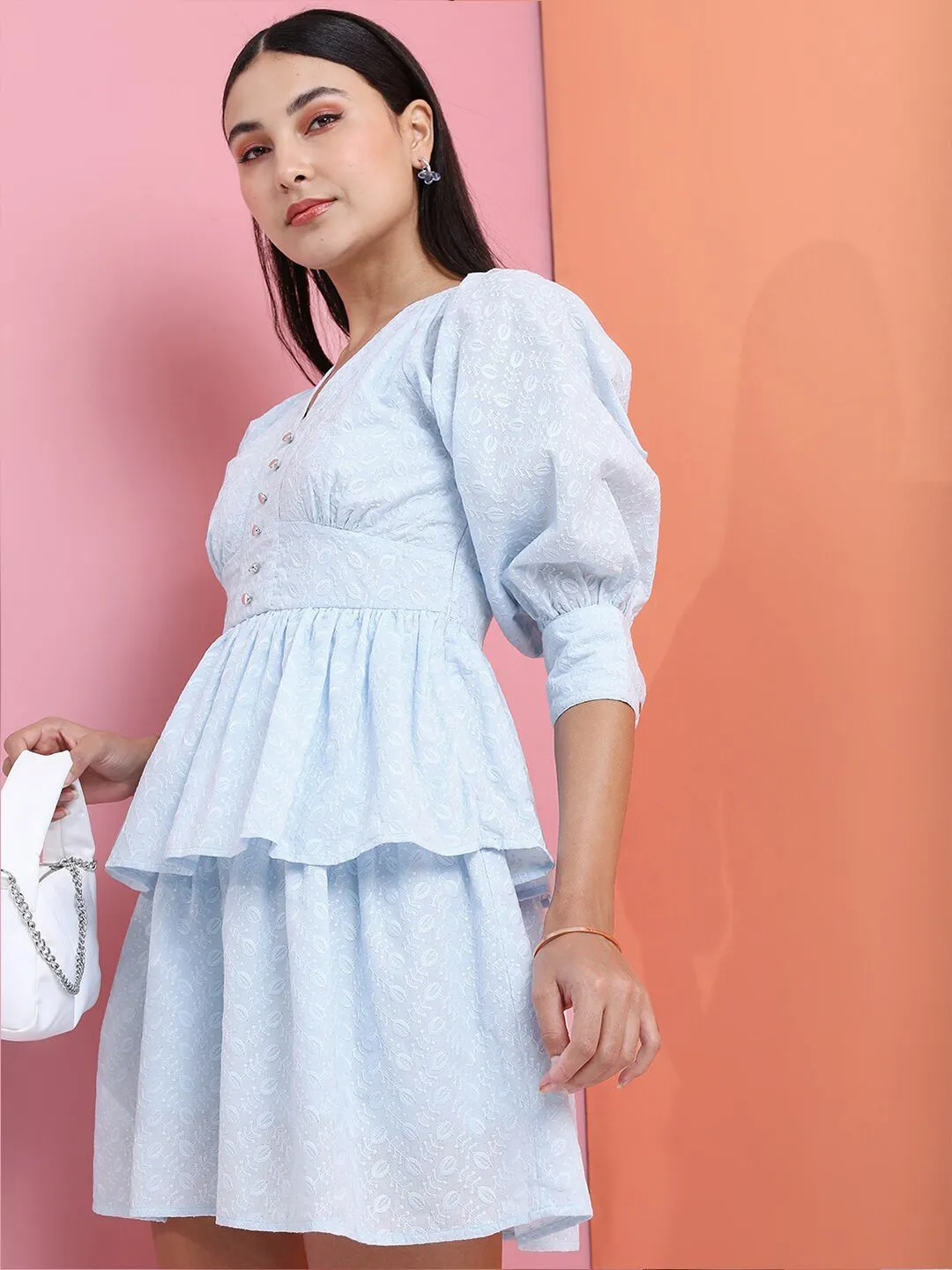 Tokyo Talkies Floral Embroidered Dress