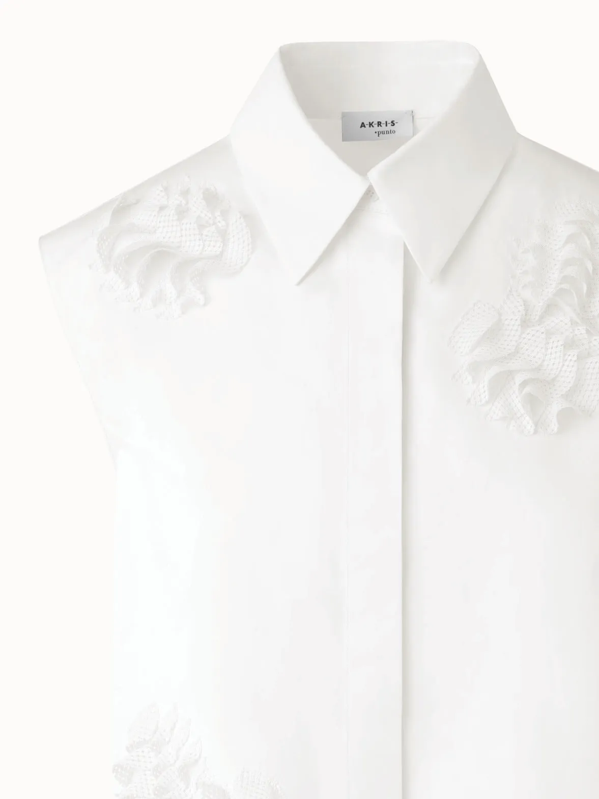 Tunic Blouse with 3D Carnation Detail