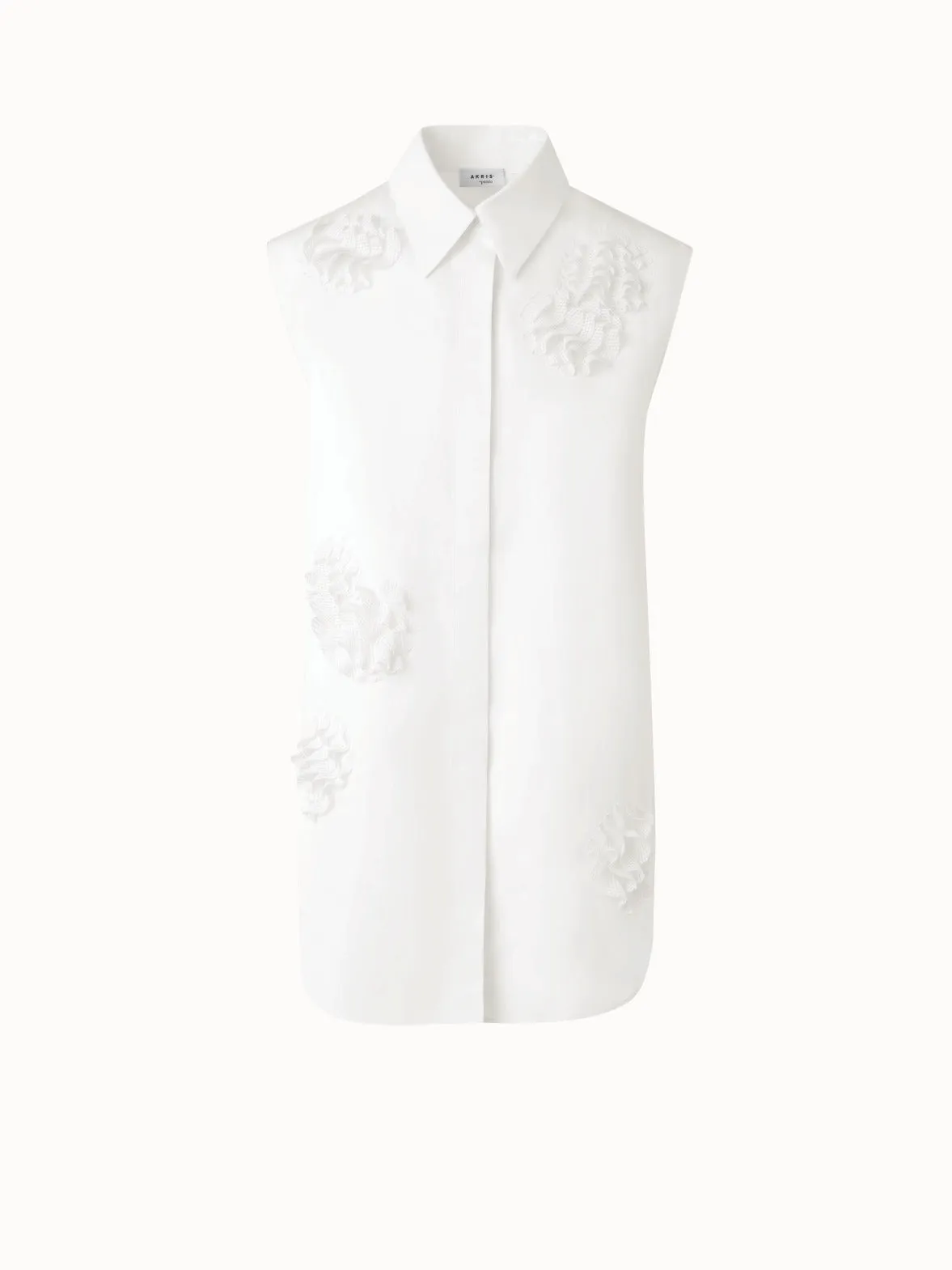 Tunic Blouse with 3D Carnation Detail