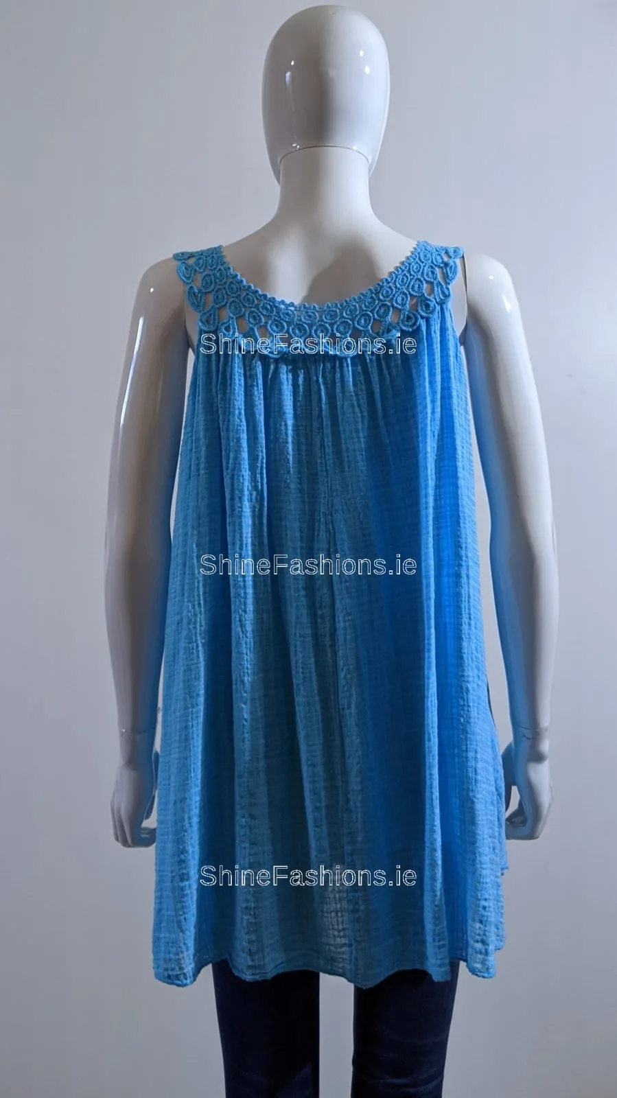 Turquoise Sleeveless Vest Top