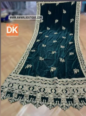 Velvet Embroidered Shawl 21/D 05