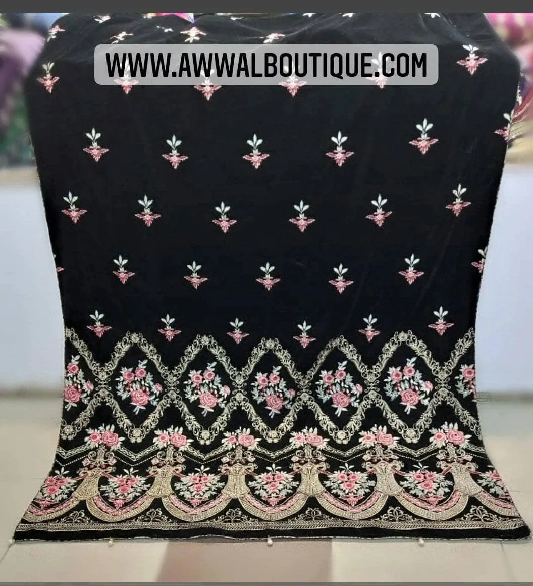 Velvet Embroidered Shawl 21/D 11