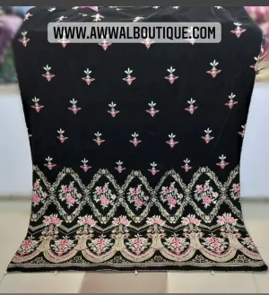 Velvet Embroidered Shawl 21/D 11