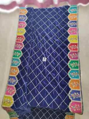 Velvet Embroidered Shawl/D 23