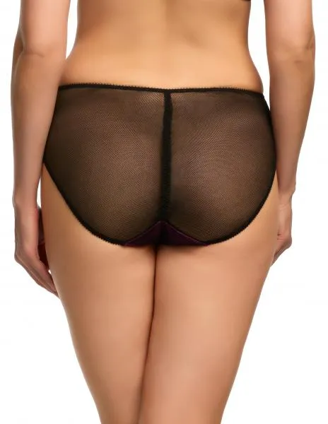 Victresse Hi Cut Brief - Black/Fuchsia -