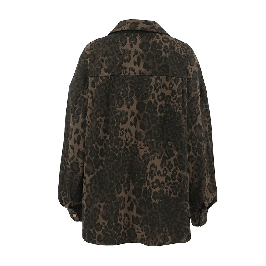 Vintage Cotton Leopard Print Blouse