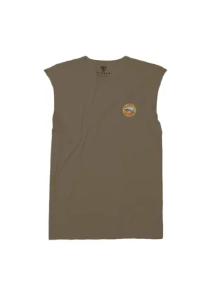 VISSLA Glass on Glass off Organic Blend Sleeveless t-shirt - Khaki