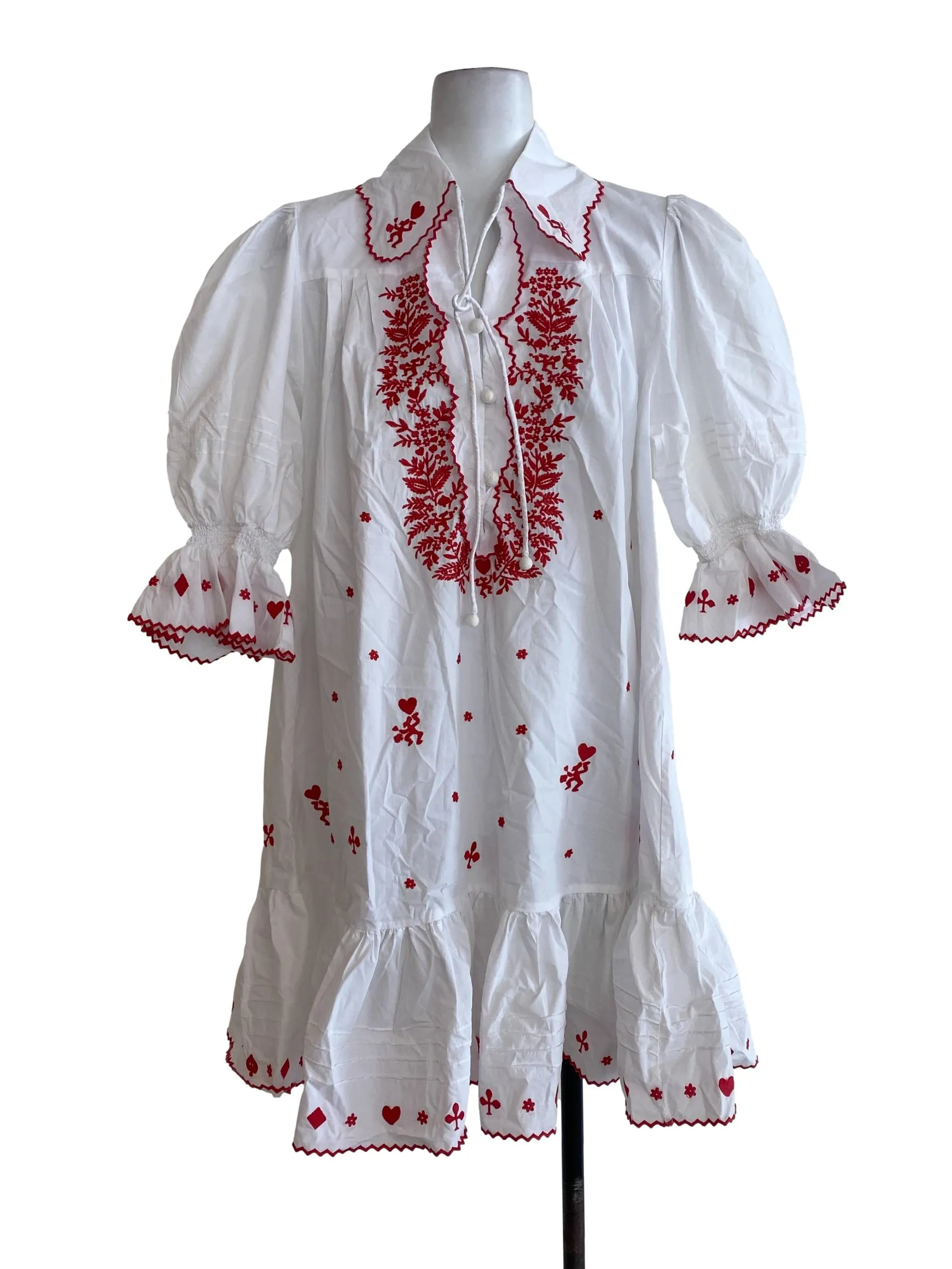 White Embroidered Tunic Dress