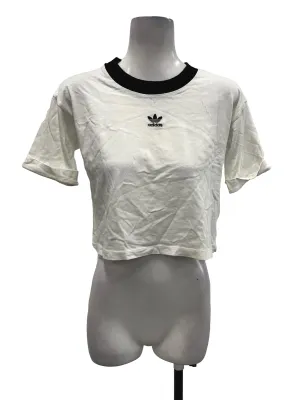White Embroidered With Black Collar T-Shirt