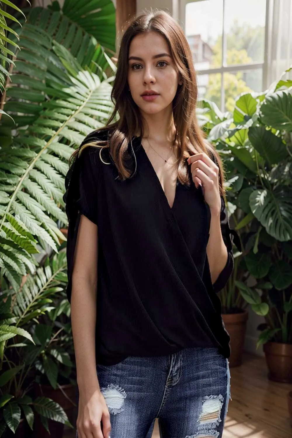 women s blouses loose solid belted long sleeve blouse