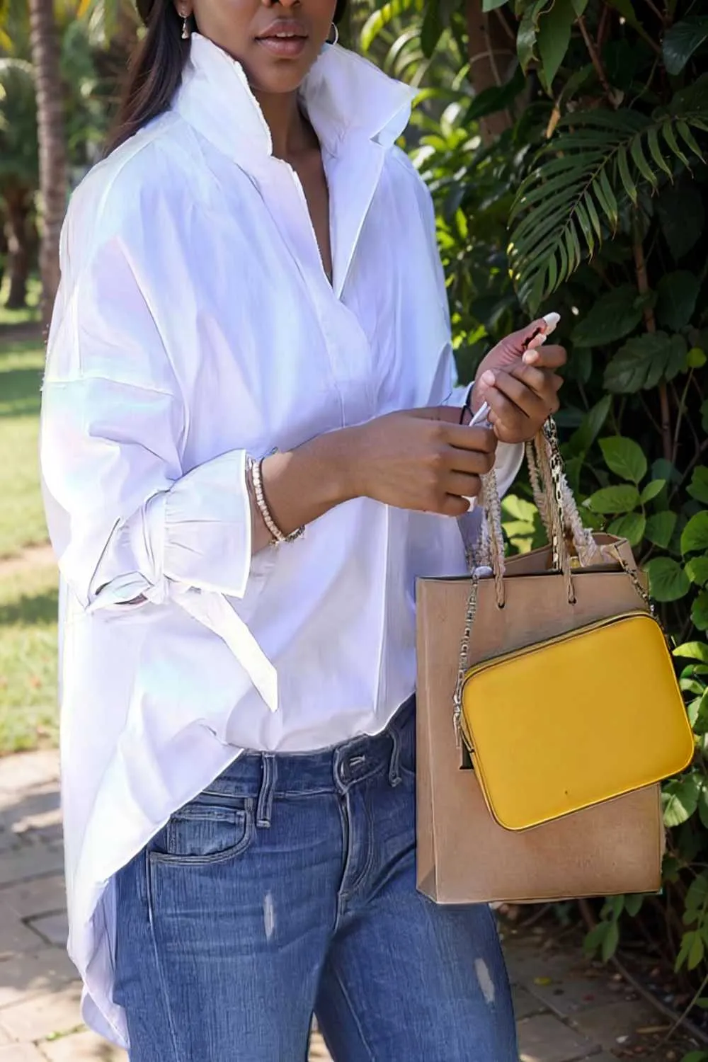women s blouses loose solid belted long sleeve blouse