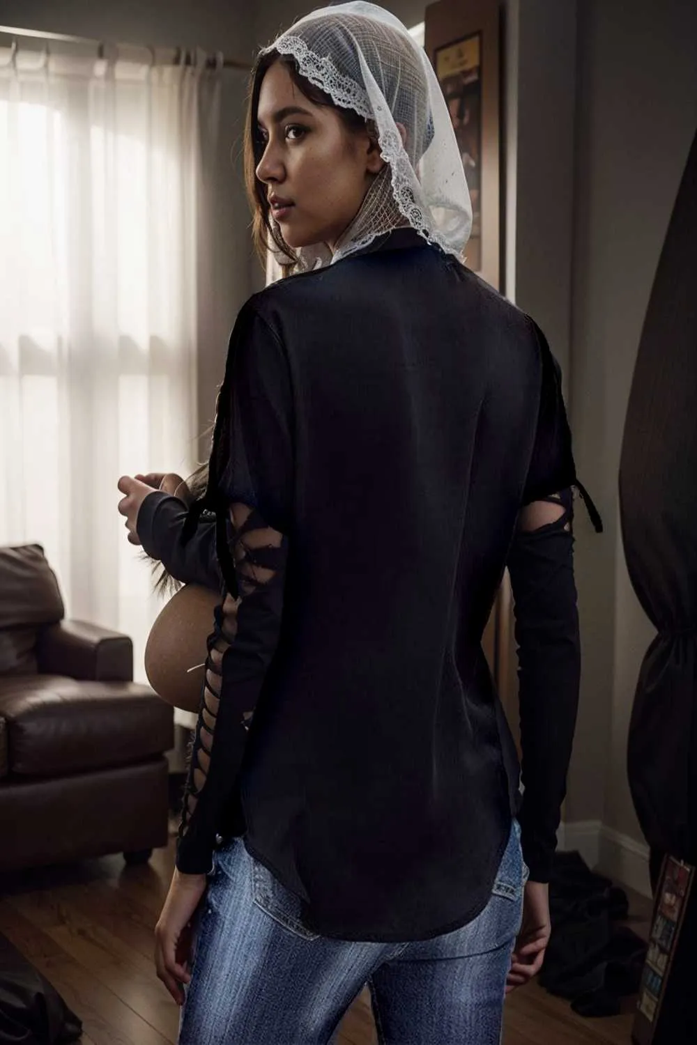 women s blouses loose solid belted long sleeve blouse