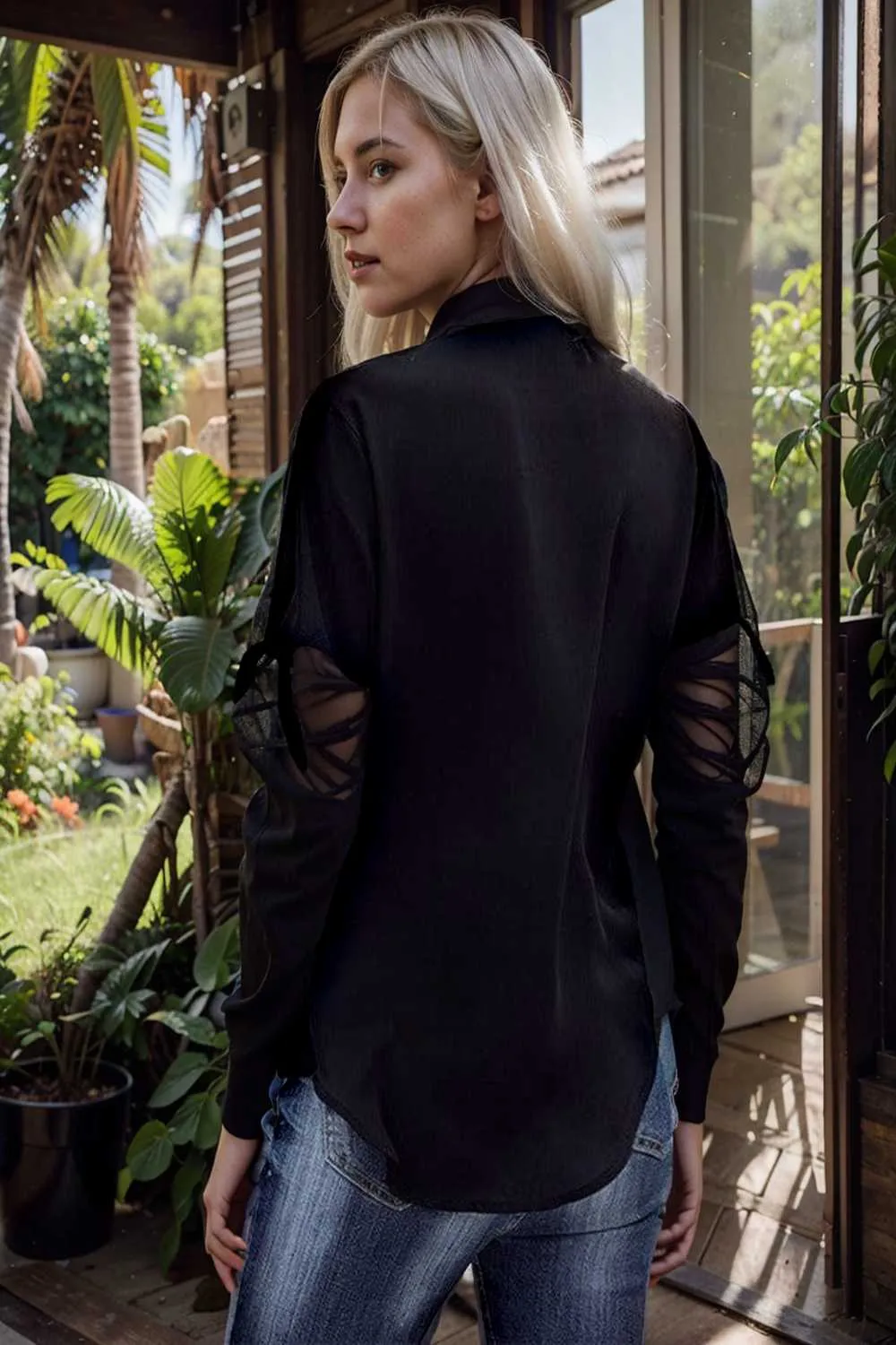 women s blouses loose solid belted long sleeve blouse
